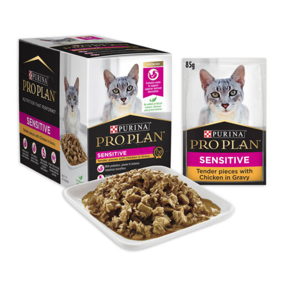Proplan Cat Sensitive Chicken Gravy Wet 85g 12'S
