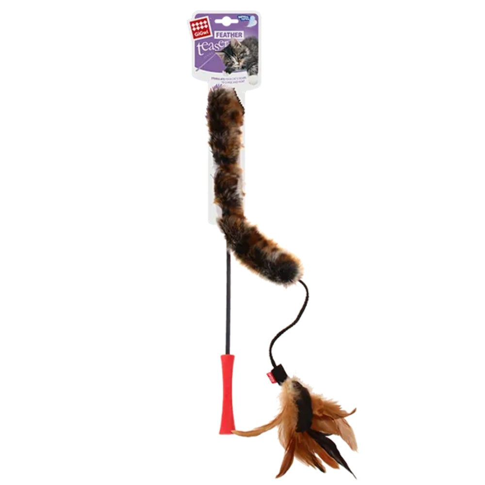 GiGwi Feather Teaser Wand Plush Tail 