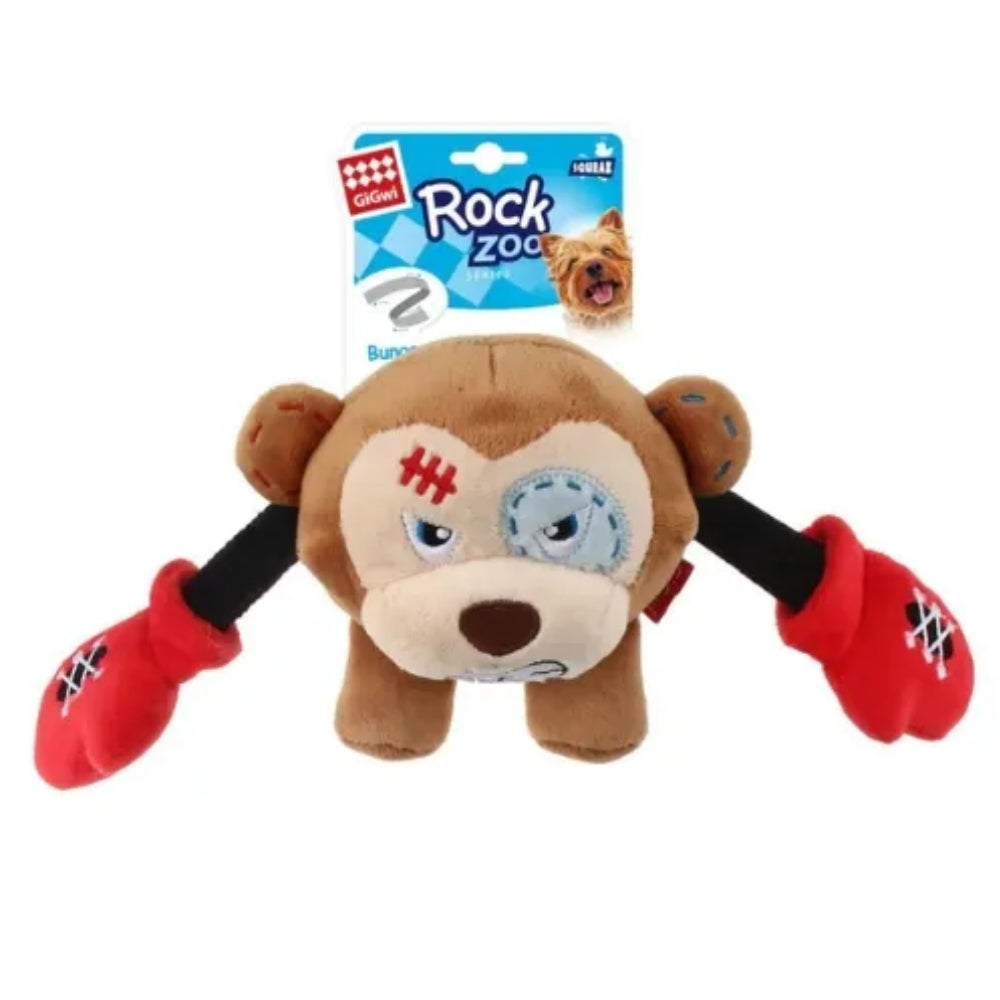 GiGwi Rock Zoo King Boxer Plush