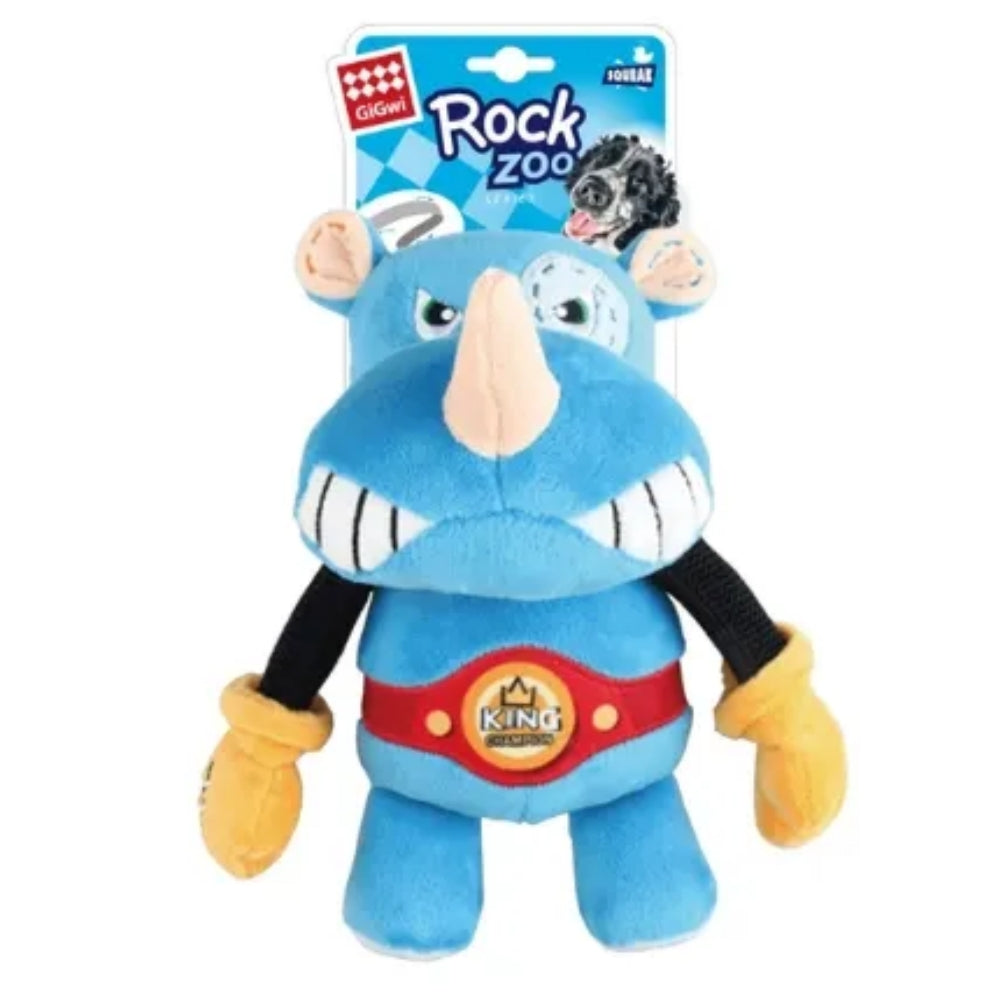 GiGwi Rock Zoo King Boxer Plush