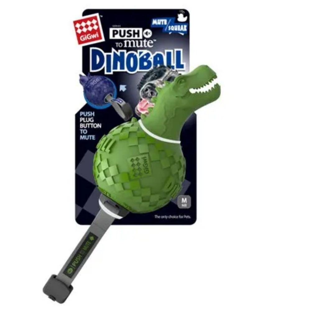 Gigwi Dinoball Triceratops Push To Mute Green